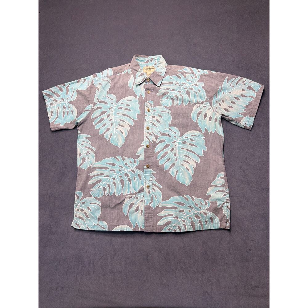Cooke Street Shirt Mens L Blue Honolulu Short Sleeve Button Up Hawaiian Floral